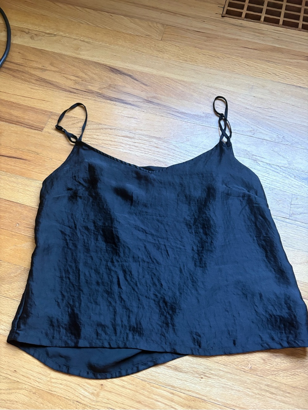 Urban Outfitters Black Satin Slip Cami size Large